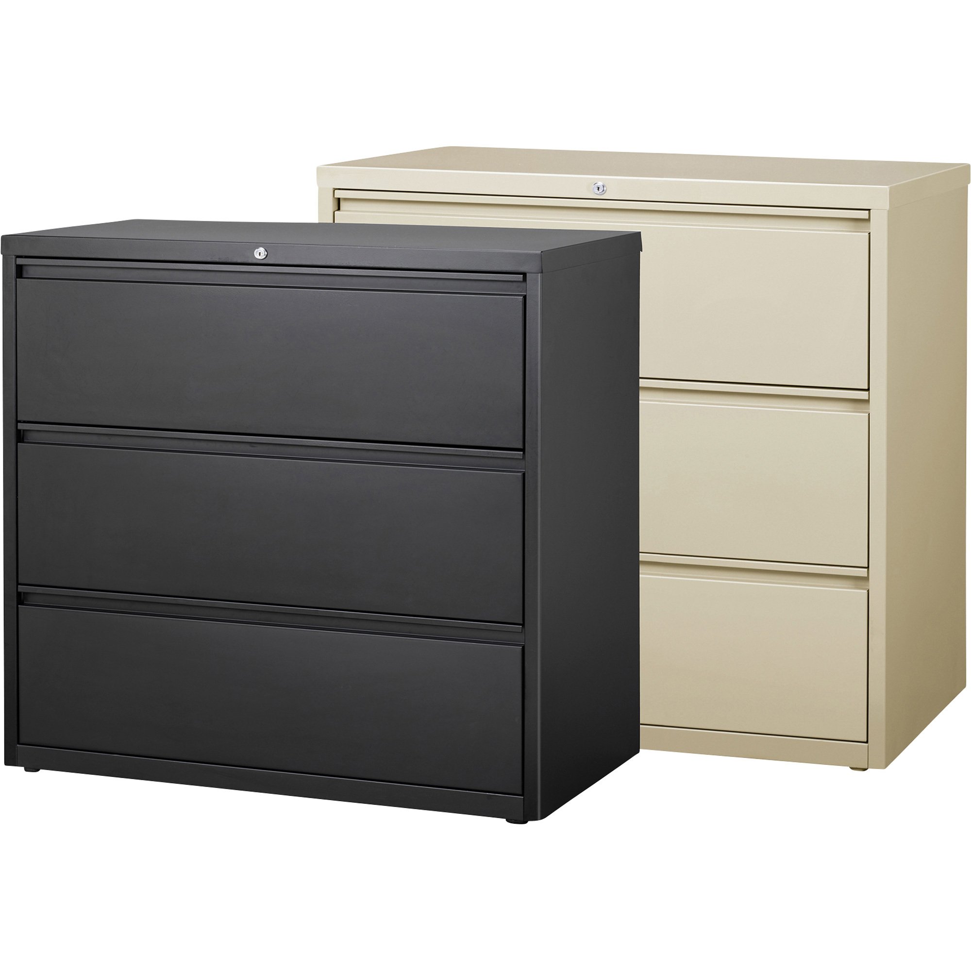 Hirsh Industries 3-Drawer Cabinet for Letter-, Legal- or A4-Size Files — 42in.W x 18 5/8in.D x 40 1/4in.H